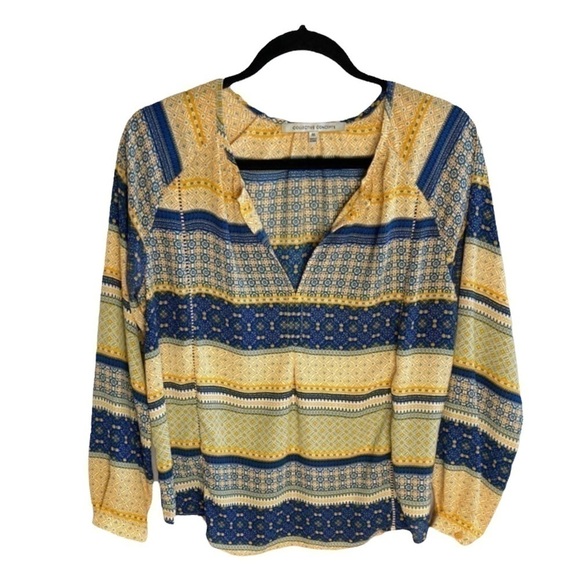 𝅺collective Concepts Print Peasant Blouse M - Picture 1 of 3